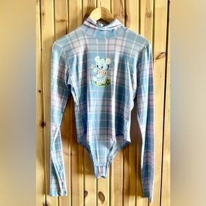 Plaid Blue and Pink Kids One Piece